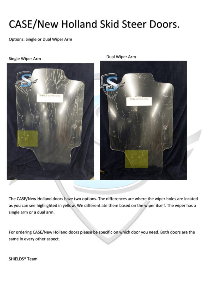 Case (SR/SV/TR/TV) & New Holland (L & C Series) Windshield: Skid Steer - Image 2