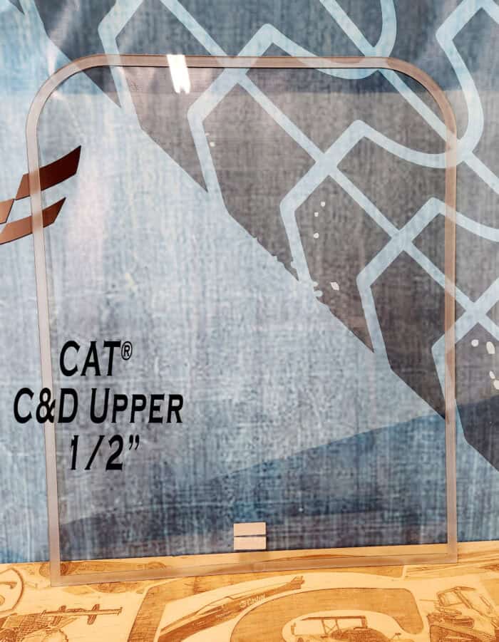CAT C & D Excavator Windshield - Image 3