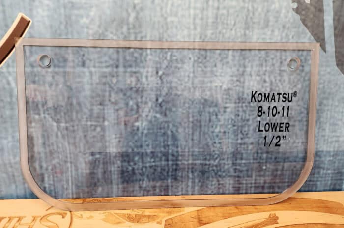 Komatsu Excavator Windshield: 8, 10-11 Series - Image 3