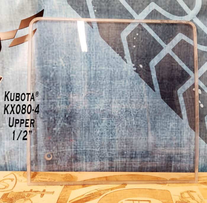 Kubota Excavator Windshield: KX080-4 - Image 3