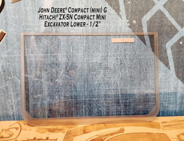 John Deere COMPACT (mini) G & P Series Excavator Windshield - Image 4