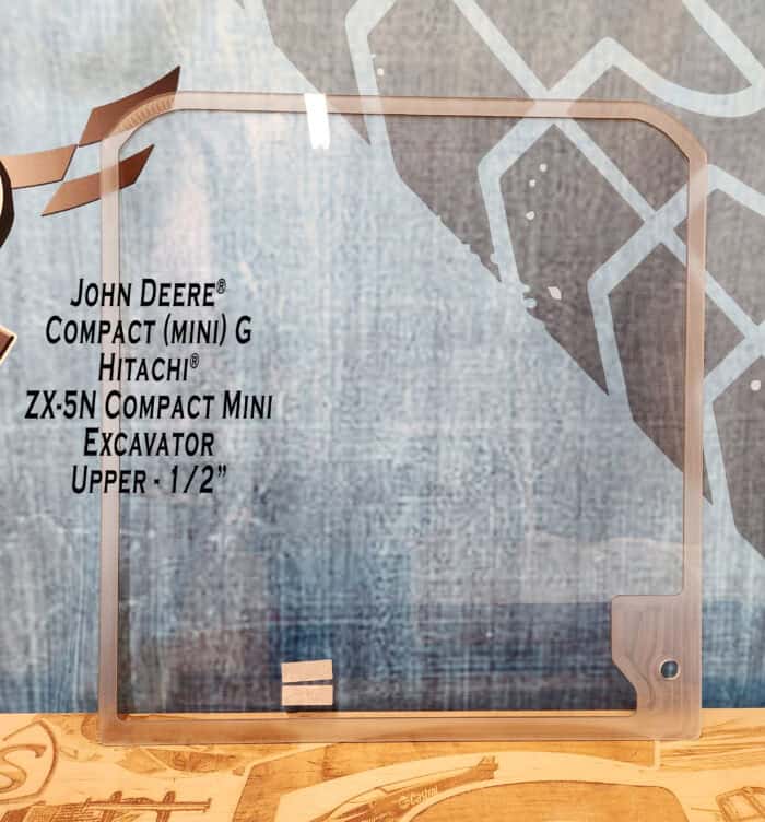 John Deere COMPACT (mini) G & P Series Excavator Windshield - Image 2