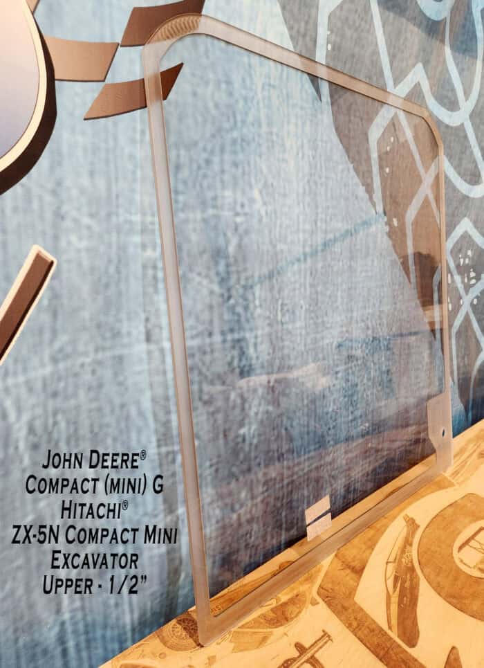 John Deere COMPACT (mini) G & P Series Excavator Windshield - Image 3